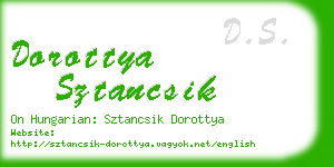 dorottya sztancsik business card